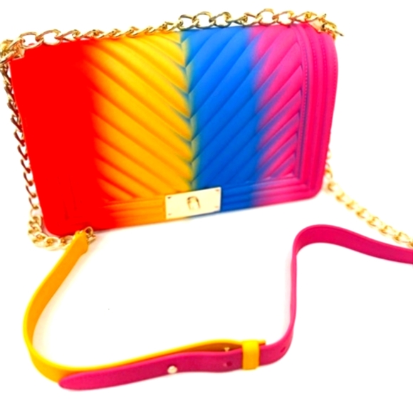 Multi Color Rectangular Shoulder Bag - Picture 2 of 15